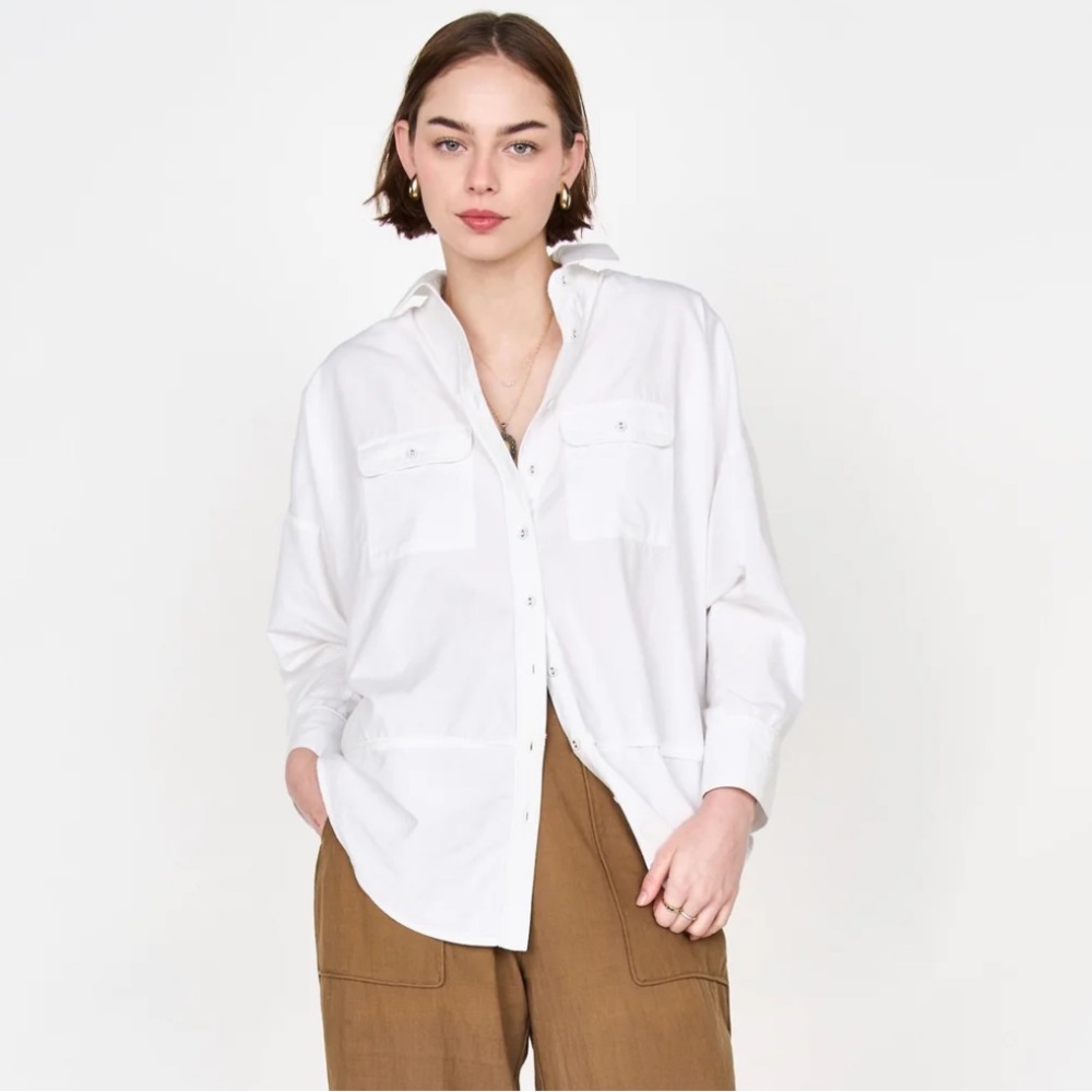 Elegant White Button Down Shirt for Women